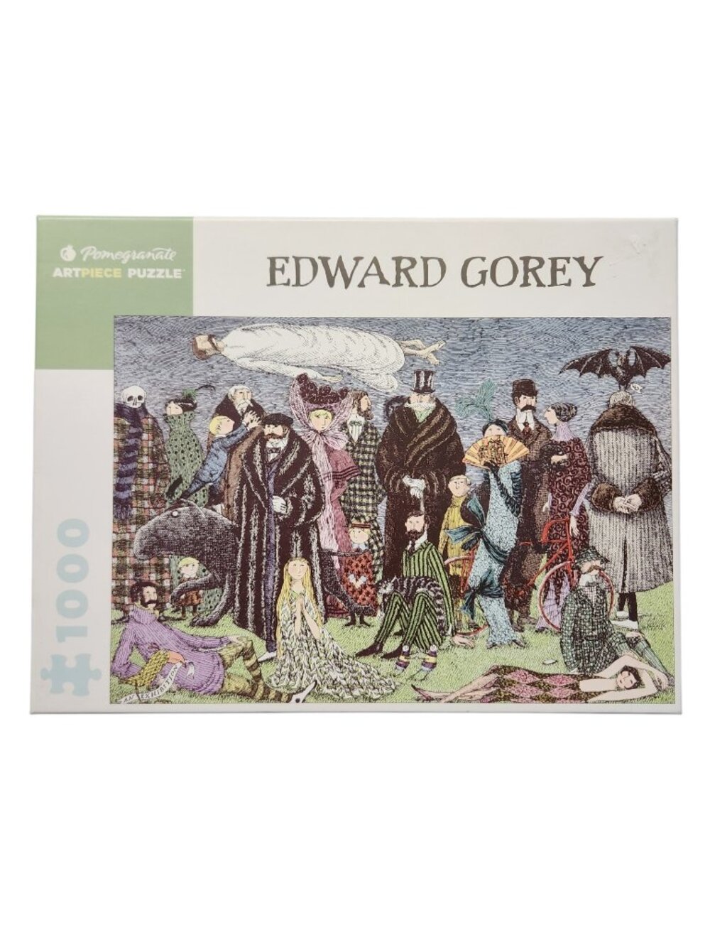 Pomegranate Edward Gorey "Untitled" 1000 Piece Puzzle Open Complete